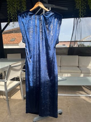 Vestido Zara Lentejuelas Azul