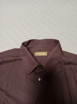 Camisa de vestir hombre marrón