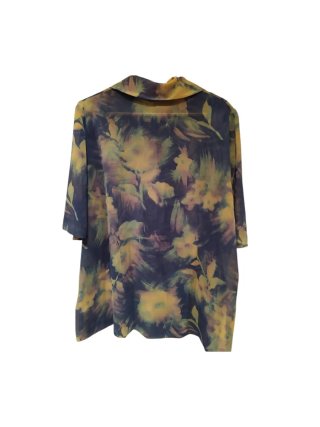 Blusón azul Talla 54 floral