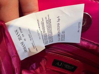 Bolso charol Armani Jeans rosa