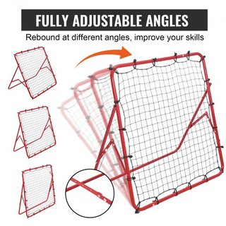 Rebounder de Fútbol, Red de Rebote 99.1x99.1 cm, Regalos de Entrenamiento de Fútbol Portátiles, Red de Gol Completa, Ayudas y Equipos para Niños, Adolescentes y Todas las Edades, Fácil de Montar y...