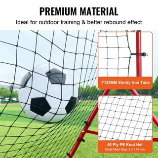 Rebounder de Fútbol, Red de Rebote 99.1x99.1 cm, Regalos de Entrenamiento de Fútbol Portátiles, Red de Gol Completa, Ayudas y Equipos para Niños, Adolescentes y Todas las Edades, Fácil de Montar y...