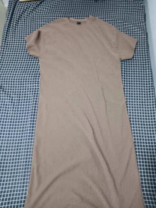 Vestido largo beige