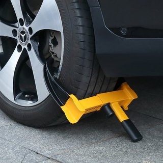 Bloqueo de Rueda, 2 Paquetes de Bloqueo de Pinza de Rueda Universal, Bloqueo de Remolque Antirrobo Ajustable, Bloqueo de Rueda de Acero de Alta Resistencia para ATV RV SUV Coche Carrito de Golf Ba...