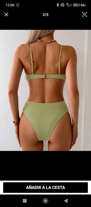 Bikini verde con cordones