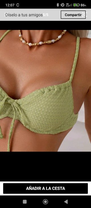 Bikini verde con cordones