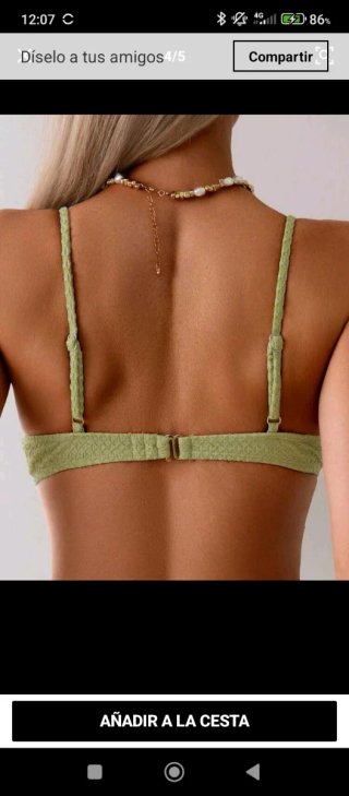 Bikini verde con cordones