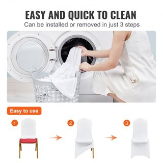 Cubiertas de Silla Plegables de Spandex Elástico, Cubierta de Silla Ajustable Universal, Fundas Protectores Removibles y Lavables, para Bodas, Vacaciones, Banquetes, Fiestas, Celebraciones, Comedo...