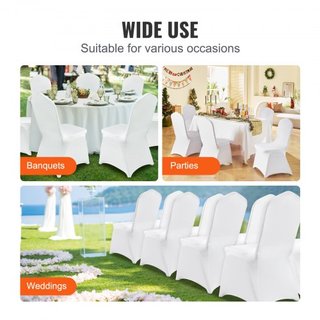 Cubiertas de Silla Plegables de Spandex Elástico, Cubierta de Silla Ajustable Universal, Fundas Protectores Removibles y Lavables, para Bodas, Vacaciones, Banquetes, Fiestas, Celebraciones, Comedo...