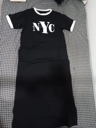 Vestido largo negro NYC holgado