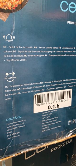 Cecotec Microondas Proclean 5110 Retro Beige