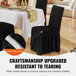 Cubiertas de Silla Plegables de Spandex Elástico, Cubierta de Silla Ajustable Universal con Falda, Fundas Protectores Removibles y Lavables, para Bodas, Vacaciones, Banquetes, Fiestas, Celebracion...
