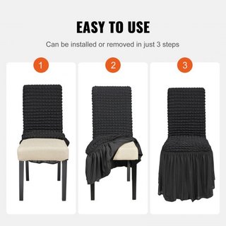 Cubiertas de Silla Plegables de Spandex Elástico, Cubierta de Silla Ajustable Universal con Falda, Fundas Protectores Removibles y Lavables, para Bodas, Vacaciones, Banquetes, Fiestas, Celebracion...