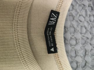 Camiseta Zara Beige Talla XS