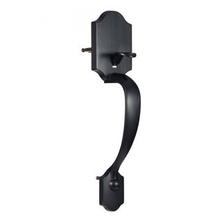 Juego de Manija y Cerradura de Puerta Frontal, Juego de Cerradura de Puerta Frontal con Perilla Interior, Manija de Cilindro Único con Espaciado de Agujeros Ajustable, para Entrada Derecha e Izqui...