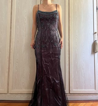 Vestido largo pedrería estilo Whimsy Goth