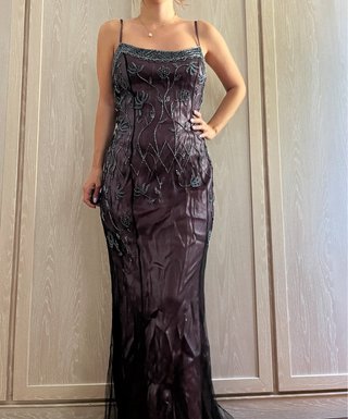 Vestido largo pedrería estilo Whimsy Goth