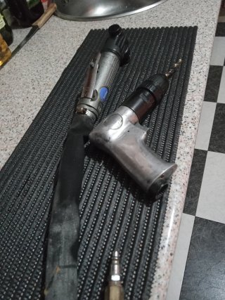 Taladro y moladora de aire