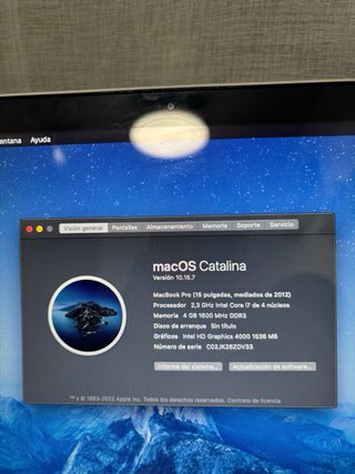 MacBook Pro 15” 2012 i7 2.3GHz | 4GB RAM | 500GB