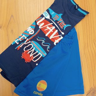 Conjunto camiseta,pantalón deportivo y bañador.T12