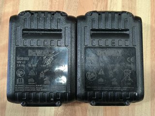 2 Baterías DeWALT 18V 2Ah