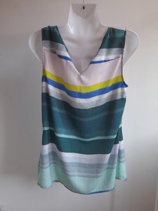 Blusa sin mangas a rayas
