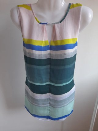 Blusa sin mangas a rayas