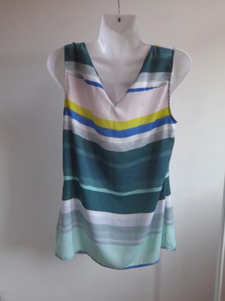 Blusa sin mangas a rayas