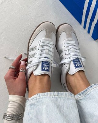 Adidas Samba Plata y Blanco