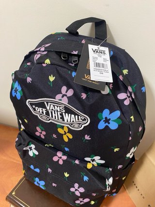 Mochila Vans flores negras multicolor