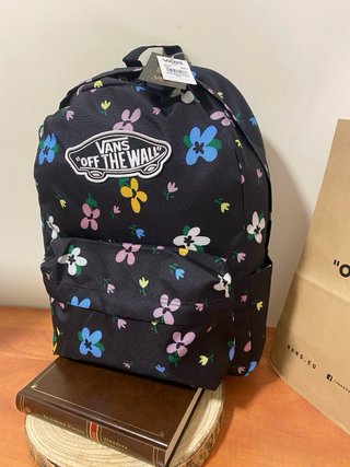 Mochila Vans flores negras multicolor