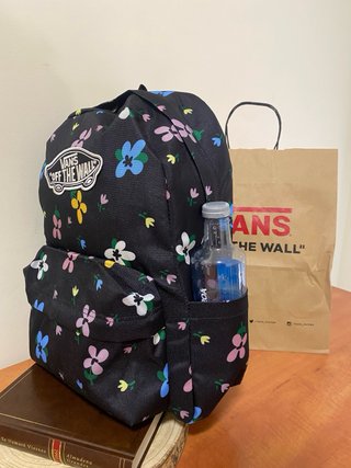 Mochila Vans flores negras multicolor