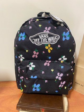 Mochila Vans flores negras multicolor