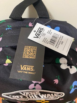 Mochila Vans flores negras multicolor