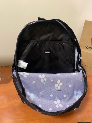Mochila Vans flores negras multicolor