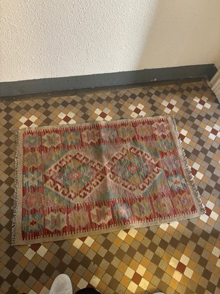 Tappeto Kilim Multicolore in Lana