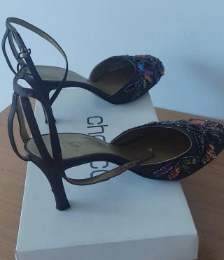 Sandalias MENBUR Marrón Multicolor Adornadas