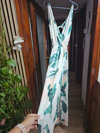 Vestido largo verano estampado floral