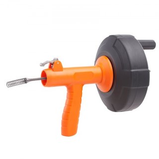 Desatascador de Drenaje 762 cm, Serpiente de Fontanería con Alimentación Automática, Serpiente de Fontanero con Accesorio para Taladro, Removedor de Atascos de Drenaje para Cocina, Baño, Ducha, Fr...