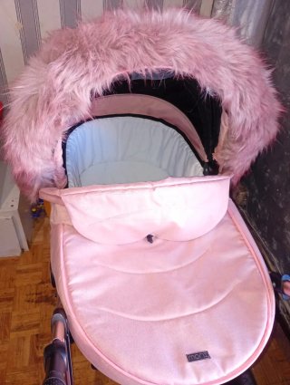 Carro de bebé 3 piezas rosa