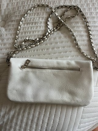 Bolso estilo Zadig & Voltaire blanco con cadena