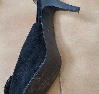 Sandalias negras de tacón