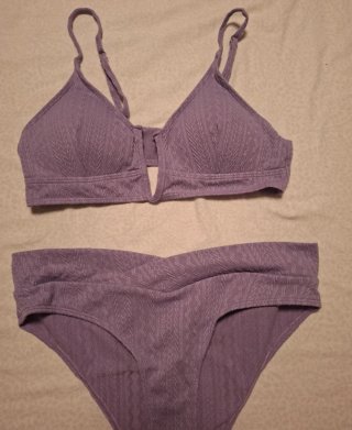 Conjunto Bikini Morado Encaje