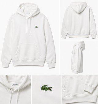 Sudadera Lacoste Blanca con Logo