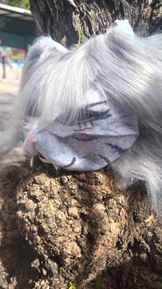 Máscara gato therian hecha a mano