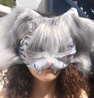 Máscara gato therian hecha a mano