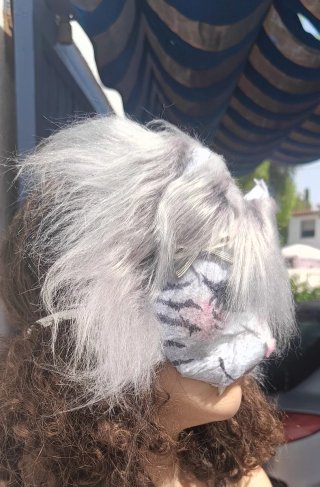 Máscara gato therian hecha a mano