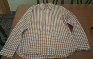 Camisa Springfield hombre cuadros naranja Talla L
