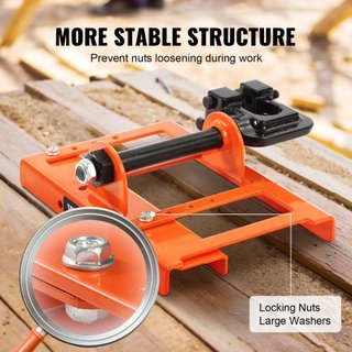 Sierra de Cadena, Guía de Corte de Madera Vertical con Ancho de Corte de 2"-6", Accesorio de Sierra de Cadena de Hierro Fundido Portátil para Madera, Accesorio de Fresado de Madera Ligero para Con...