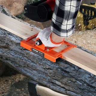 Sierra de Cadena, Guía de Corte de Madera Vertical con Ancho de Corte de 2"-6", Accesorio de Sierra de Cadena de Hierro Fundido Portátil para Madera, Accesorio de Fresado de Madera Ligero para Con...